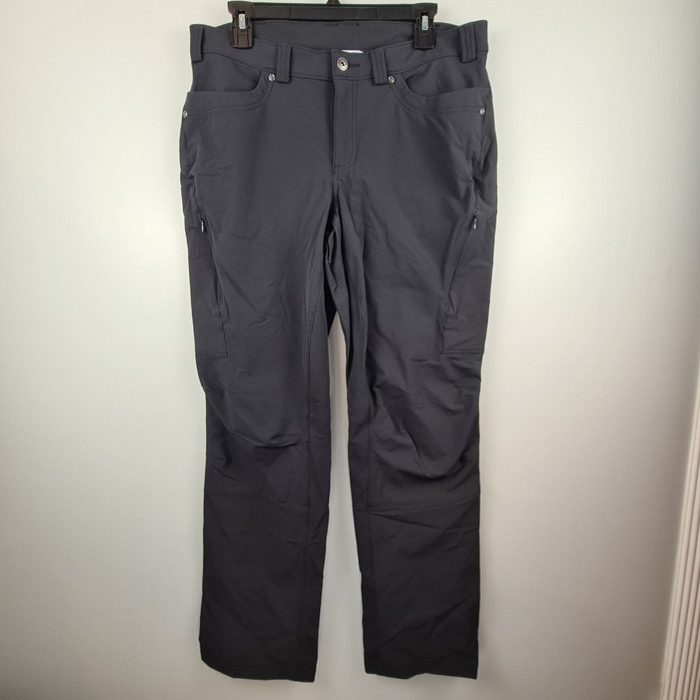 Duluth Trading Co Flexpedition Womens Hiking Cargo Pants Black 14x33 Articulated